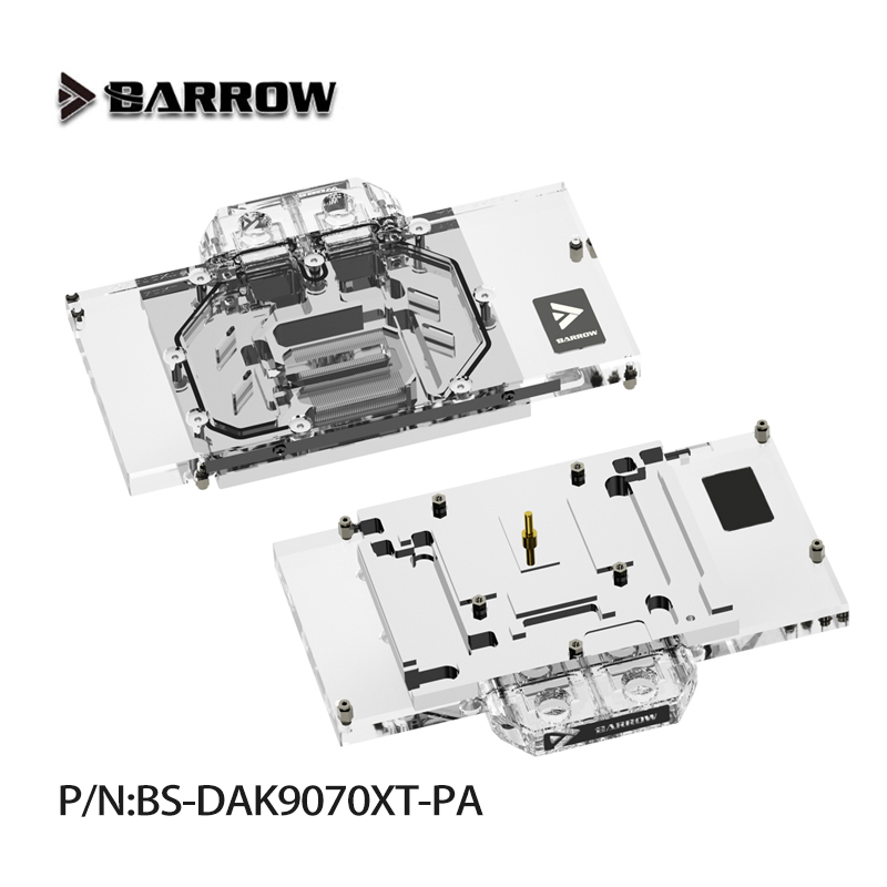 Rx 9070 16Gb - Barrow BS-DAK9070XT-PA GPU-Wasserblock für PowerColor Hellhound