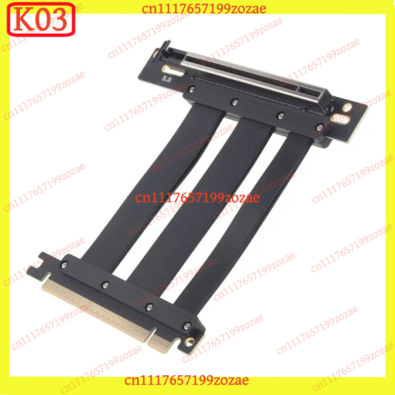 Pcie 5.0 Gpu Riser Cable - K03 PCIe 5.0 X16 90-Grad-Steckplatz-Verlängerungskabel 10cm