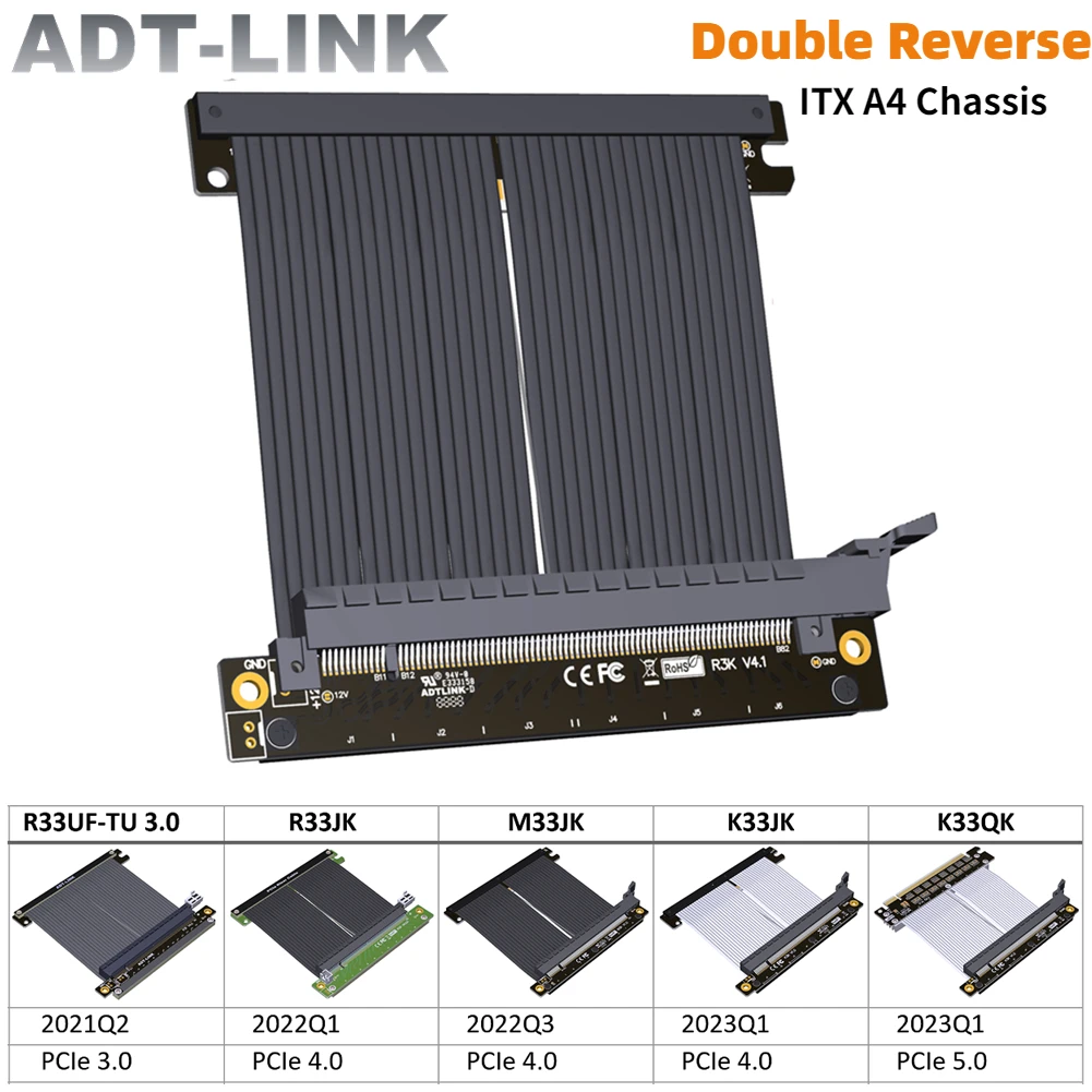 Itx Gpu Riser Pcie 4.0 16X - ADT Gen 5/4 PCIe Riser-Kabel PCI