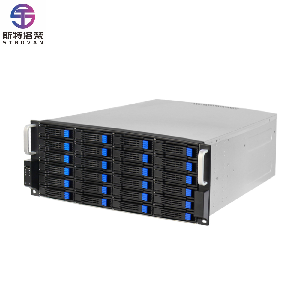 Server Gpu Chassis 4U - 4U 24-Bays-Speicher-Servergehäuse 19-Zoll-Rackmount-Gehäuse mit Lüfter GPU-Gehäuse