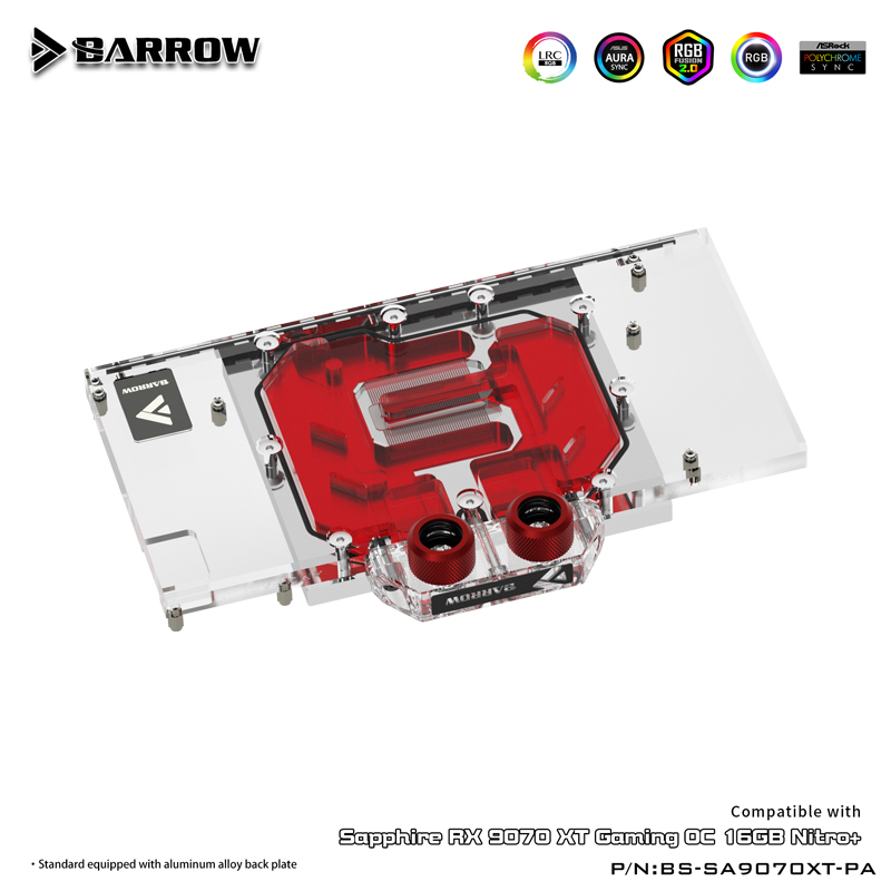 Rx 9070 16Gb - GPU-Wasserblock für SAPPHIRE RX 9070 XT