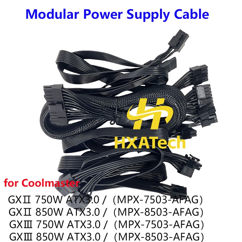 Dual 8Pin To 16Pin 12Vhpwr Cable - HXATech- 12VHPWR 16-Pin-CPU 8-Pin-PCIE Dual 8p