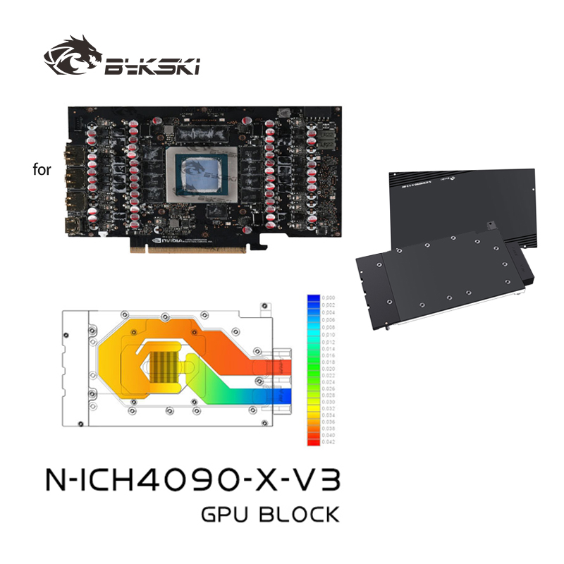 Rtx 4090 Water Block - Bykski N-ICH4090-X-V3 GPU-Wasserblock, verwendet für Inno3D