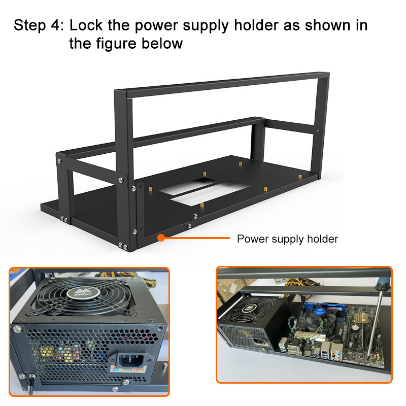Bergbau Fall Rack Motherboard  – Gpu Mining Rig Frame 8 Gpu Bewertung und Preis