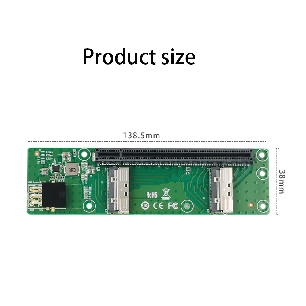 Speedier 2 x MCIO 8i zu PCIe 1 – Pcie 5.0 Gpu Riser Cable Bewertung und Preis