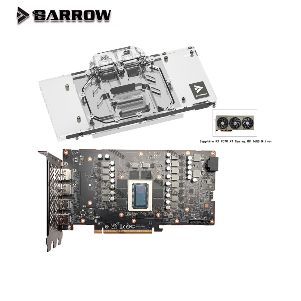 Barrow GPU-Wasserblock für Sap – Rx 9070 16Gb Bewertung und Preis