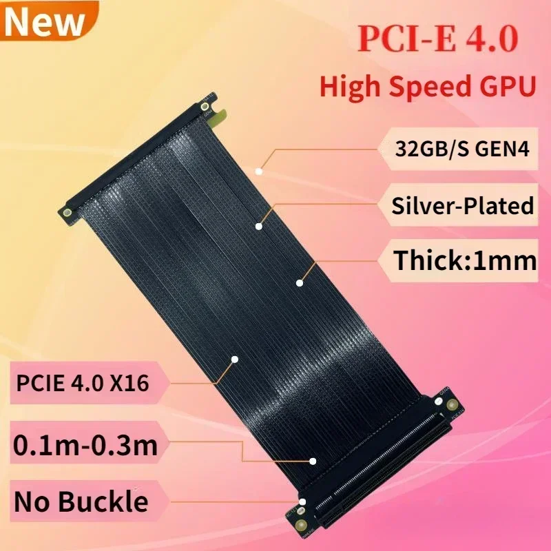 Versilbertes Einzel-Rückwärts- – Itx Gpu Riser Pcie 4.0 16X Bewertung und Preis