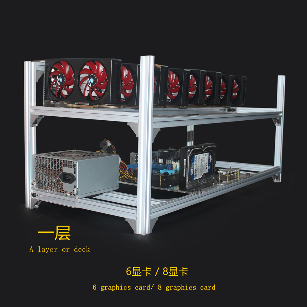 6 8 12 19 GPU Miner Mining Rig – Gpu Mining Rig Frame 8 Gpu Bewertung und Preis