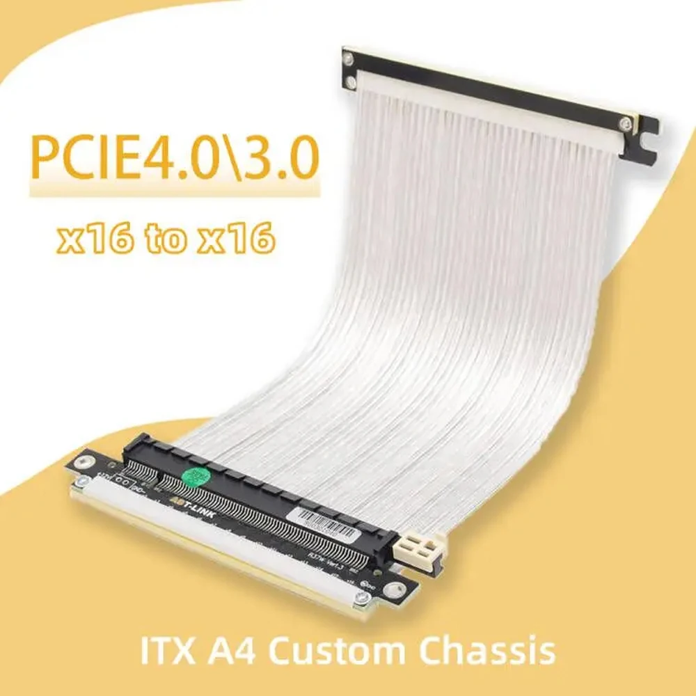 Silberweiß Reverse PCIE 4.0 ge – Itx Gpu Riser Pcie 4.0 16X Bewertung und Preis