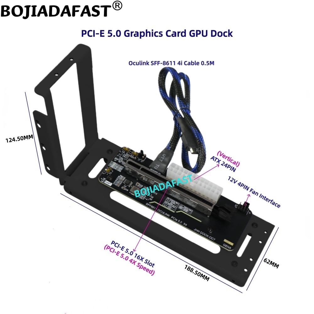 PCI-E 5.0 16X GEN5 Adapterkart – Pcie 5.0 Gpu Riser Cable Bewertung und Preis