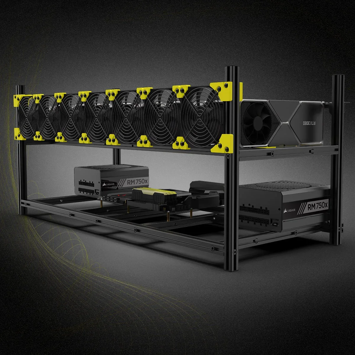 1 Stück 8-GPU-Grafikkarten-Geh – Gpu Mining Rig Frame 8 Gpu Bewertung und Preis