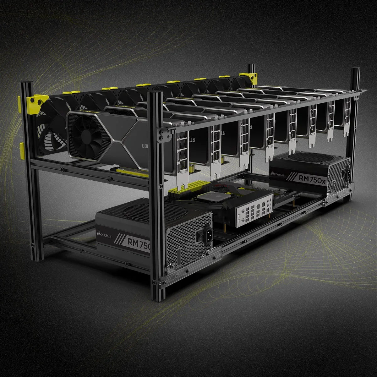 1 Stück 8-GPU-Grafikkarten-Geh – Gpu Mining Rig Frame 8 Gpu Bewertung und Preis