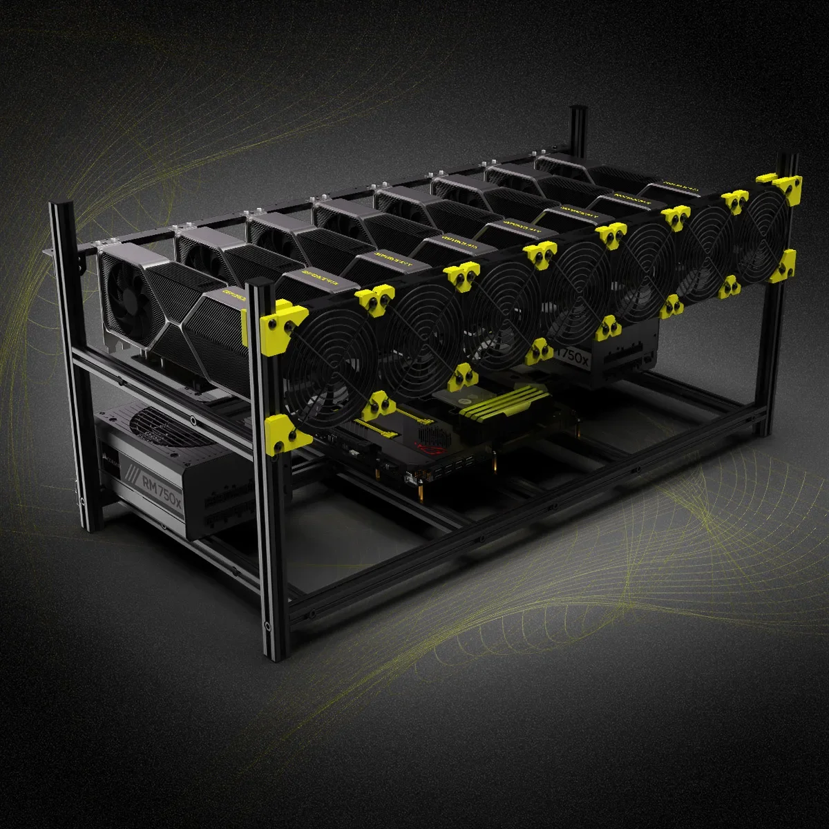 1 Stück 8-GPU-Grafikkarten-Geh – Gpu Mining Rig Frame 8 Gpu Bewertung und Preis