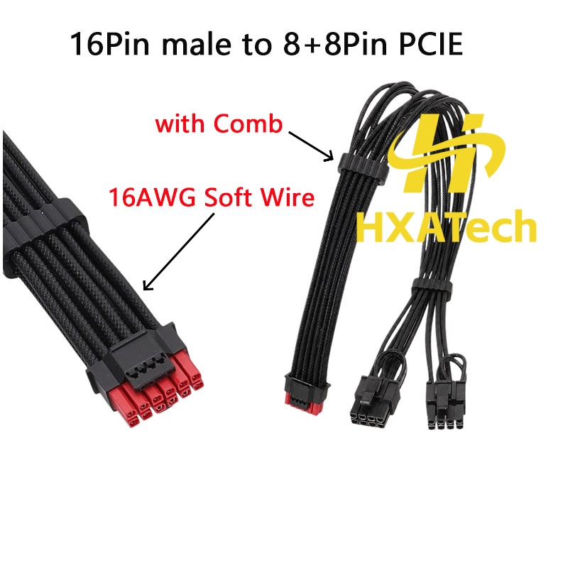 HXATech-Colorful 12VHPWR zu Du – Dual 8Pin To 16Pin 12Vhpwr Cable Bewertung und Preis