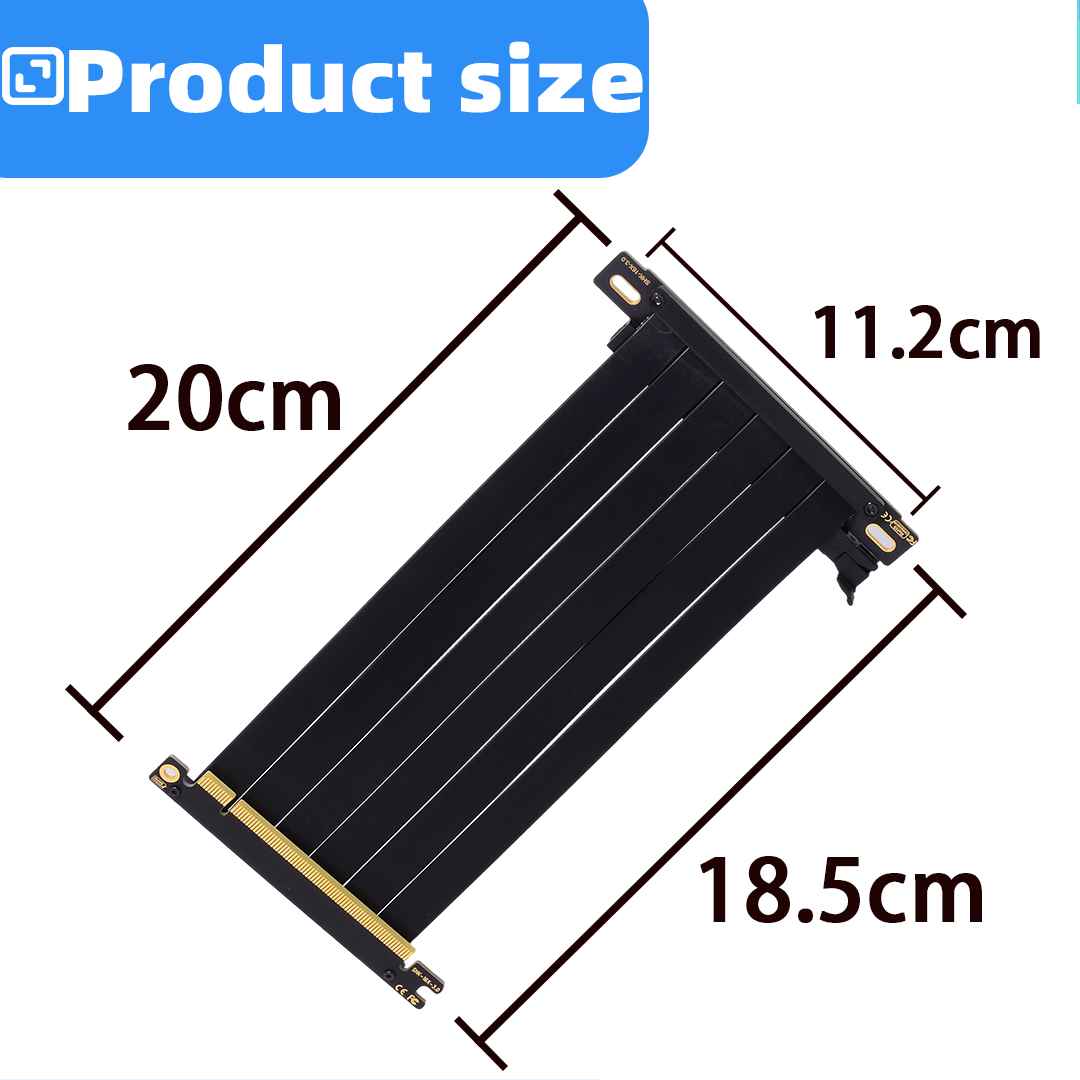 PCIE 3.0 X16 Riser-Kabel Doppe – Pcie 5.0 Gpu Riser Cable Bewertung und Preis