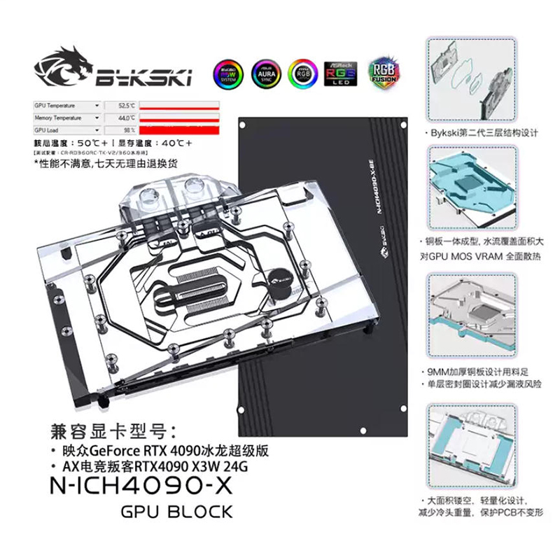 Bykski N-ICH4090-X GPU-Wasserb – Rtx 4090 Water Block Bewertung und Preis